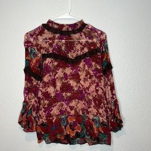 Anna Sui Silk Blouse Size 4